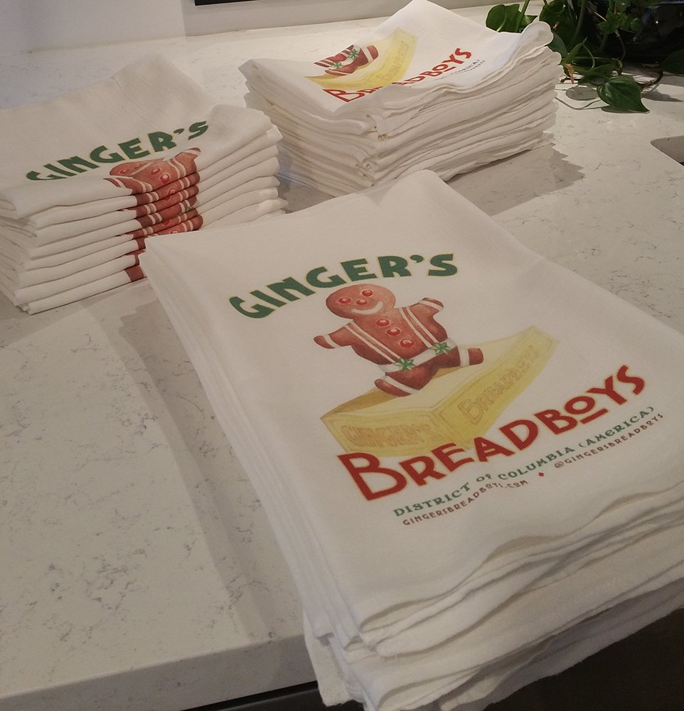 Flour sack kitchen tea towels from Ginger's Breadboys